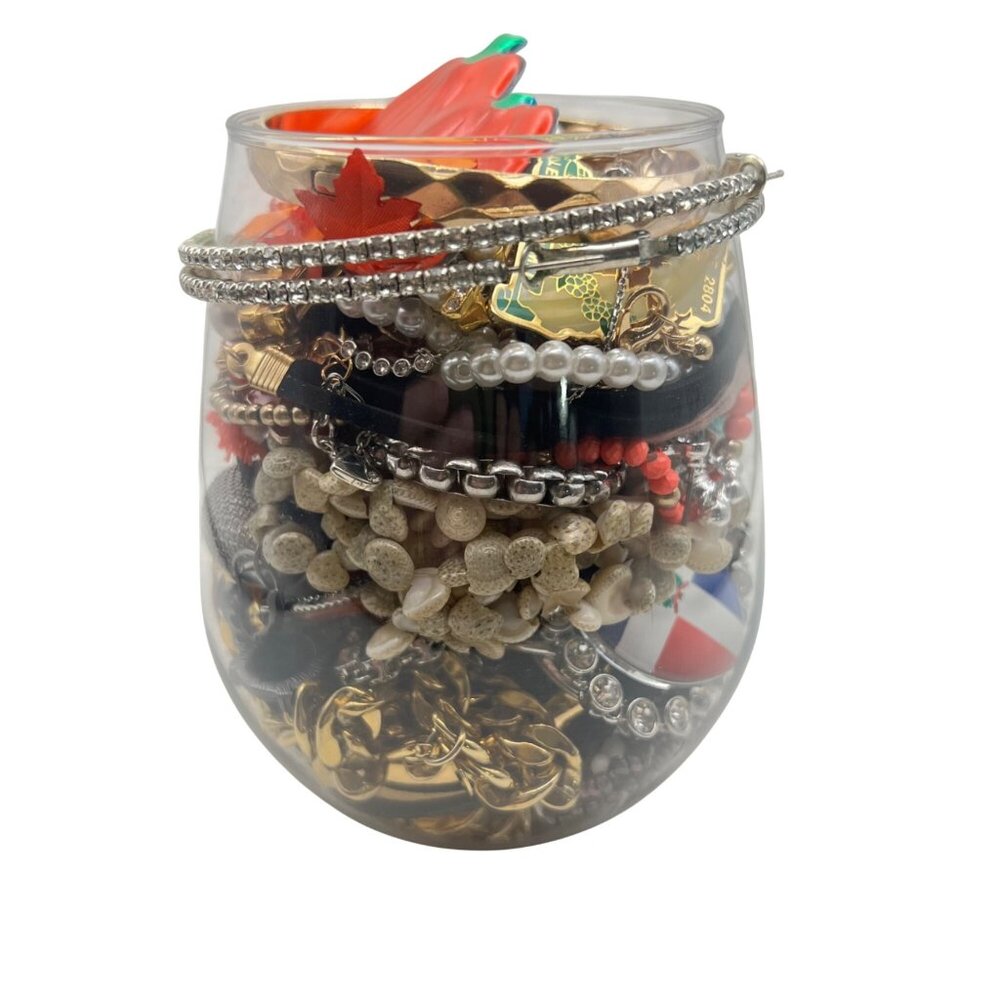 Mystery Jewelry Jar Vintage to Now 1.5 Lb Wearable Sellable Approx 50 Pcs Mixed - Picture 3 of 9